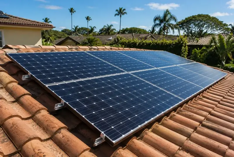 Installation de panneaux solaires au Grand-Village-Plage